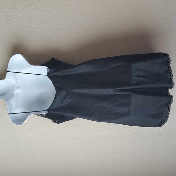 VTG Inner Most (Sears) 90’s Satin Polyester Black Nightie large 16/18 - Picture 4 of 7